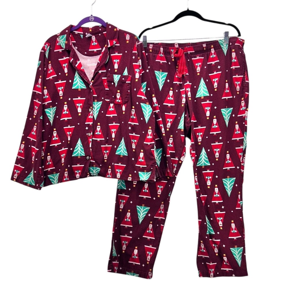 Old Navy Christmas Pajamas XXL Maroon